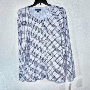 NWT Karen Scott Plus Button Down Cardigan
